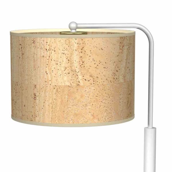CORK Valkoinen/korkki toimistovalaisin 1xE27