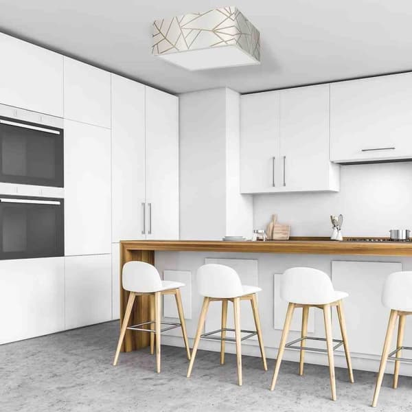 ZIGGY WHITE Hvid/Guld loftslampe 3xE27