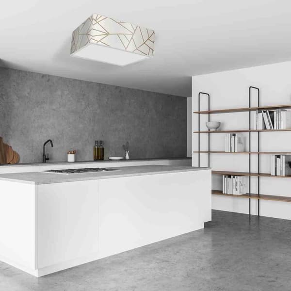 ZIGGY WHITE Hvid/Guld loftslampe 3xE27