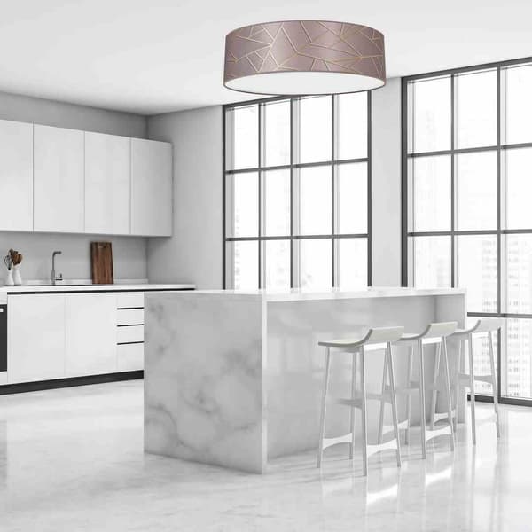 Loftslampe ZIGGY PINK Guld/Pink 3xE27 Ø50cm