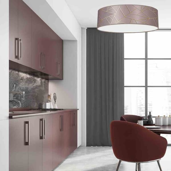 Loftslampe ZIGGY PINK Guld/Pink 3xE27 Ø50cm