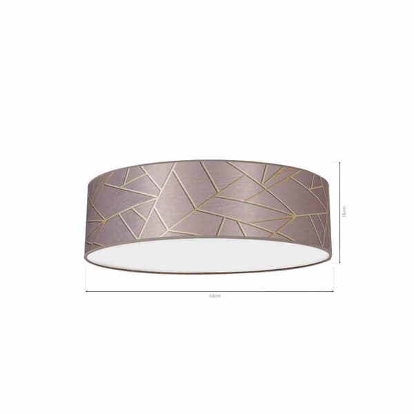 Loftslampe ZIGGY PINK Guld/Pink 3xE27 Ø50cm