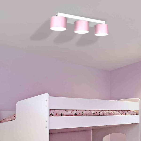 DIXIE Loftslampe Pink/Hvid 3xGX53