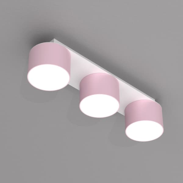 DIXIE Loftslampe Pink/Hvid 3xGX53