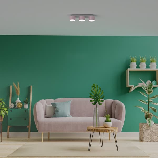 DIXIE Loftslampe Pink/Hvid 3xGX53