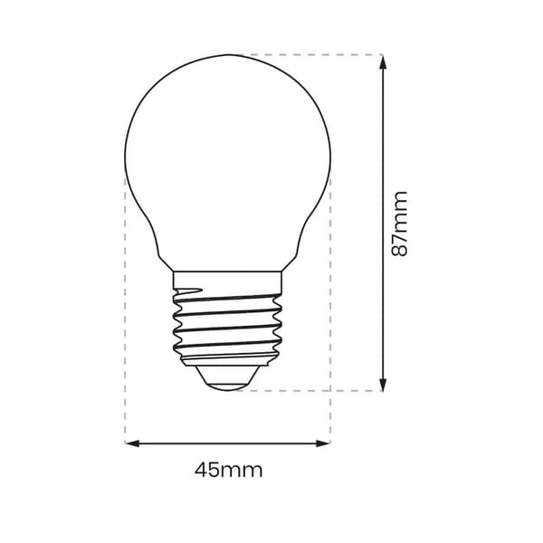 LED glødetrådspære 1,5W ST45 E27 2700K