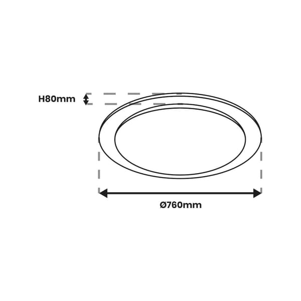 ONTARIO PLAIN 80W LED Ø760 mm