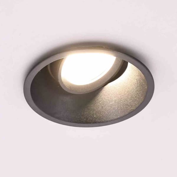 Takspotlight Flush Mount Rund Flyttbar 1xGU10 IP20 Svart