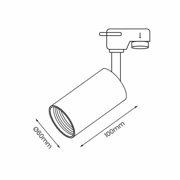 Spår Spot Pipe Vit 1xGU10