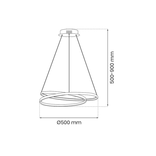 Hængelampe LUCERO GOLD 48W LED