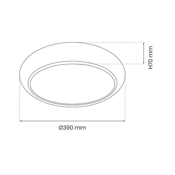 GEA GOLD 36W LED-kattovalaisin Ø390 mm