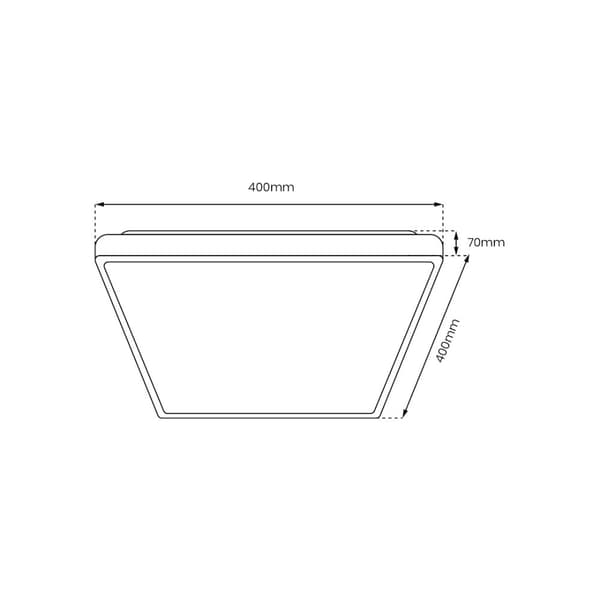 Taklampa QUADRO VIT 38W