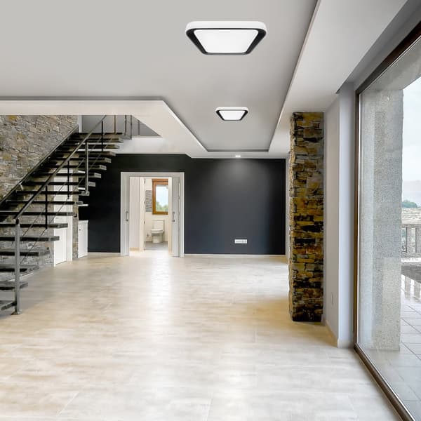 Loftslampe QUADRO SORT 38W