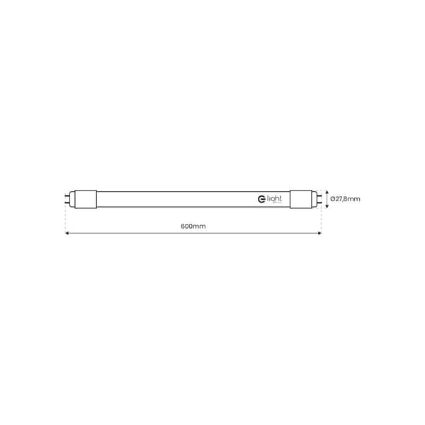LED lysstofrør 9W 850lm 3000K 60cm
