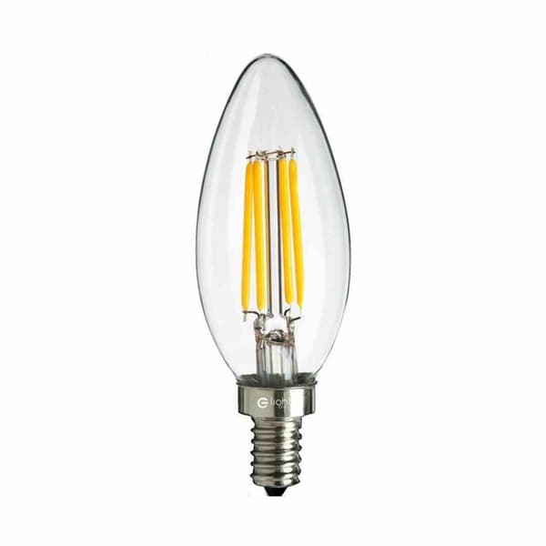 Filament LED pære 5W stearinlys E14 4000K