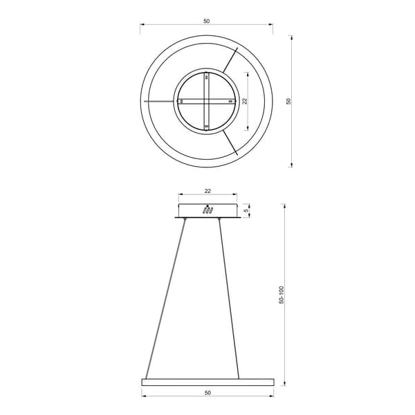 GALAXIA GOLD 26W LED hängande lampa
