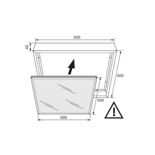 RAMME 60x60 TIL LED PANEL ALUMINIUM