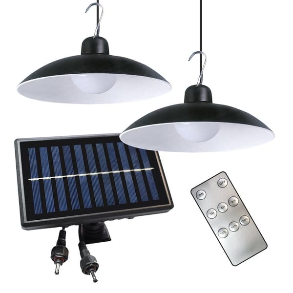 Saturn dobbelt solcellelampe
