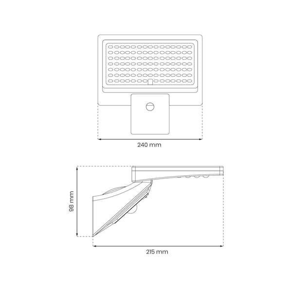 Solar Projektør Milo 8W 1000lm 4000K