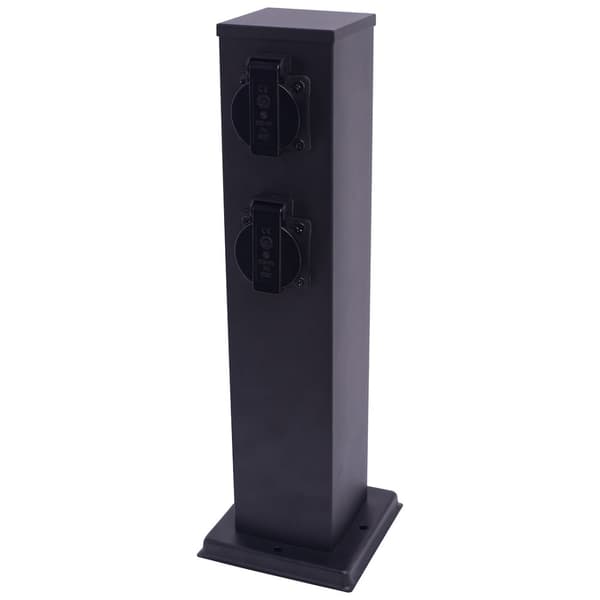 Puutarhapylväs Sähköinen 40cm 2 Pistorasiat