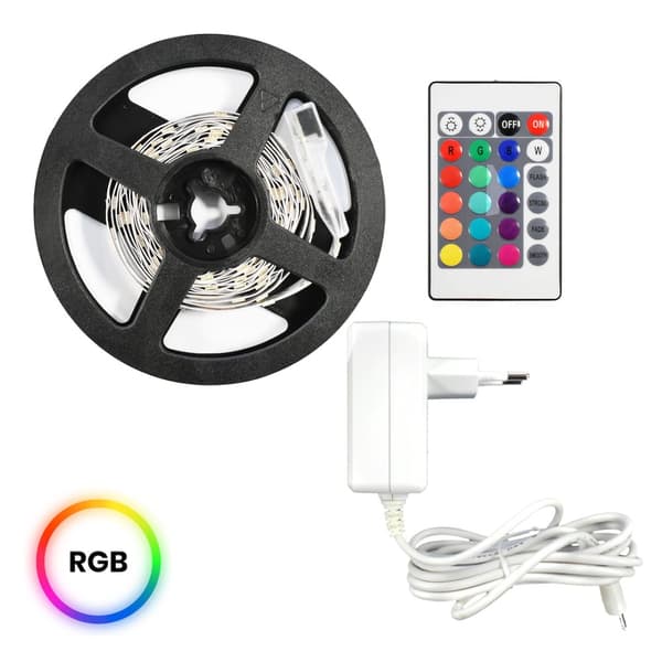 Led RGB Kit 3m IP54 Controller + Fjärrkontroll