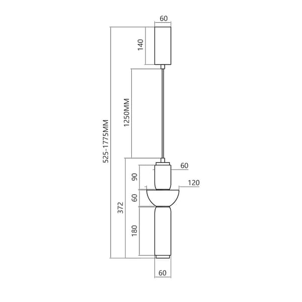 CAMPO 19W LED hängande lampa