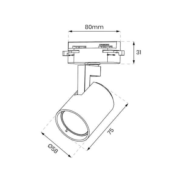 Volf Track Hvid 1xGU10 armatur