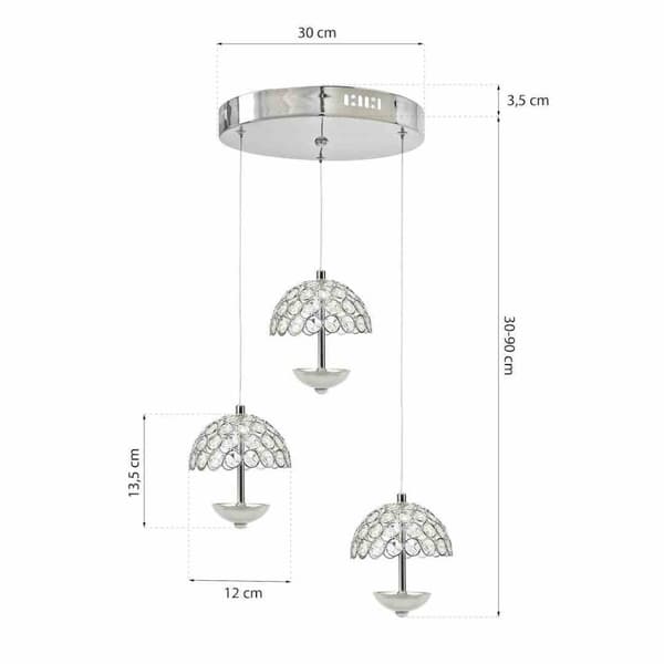 HÄNGLAMPA VENUS 3x5W LED