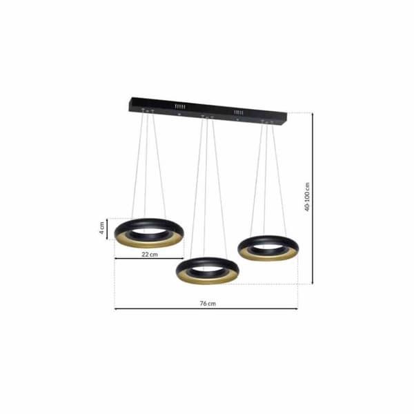 RIIPPUVALAISIN RONDO NERO 36W LED
