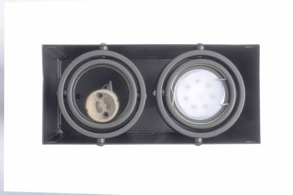 TAKLAMPA BLOCCO GRÅ 2x7W GU10 LED