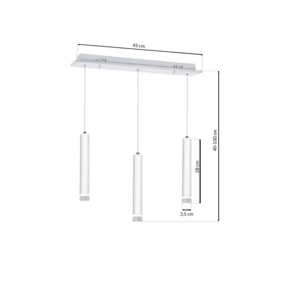 HÆNGELAMPE ALBA 3X5W LED