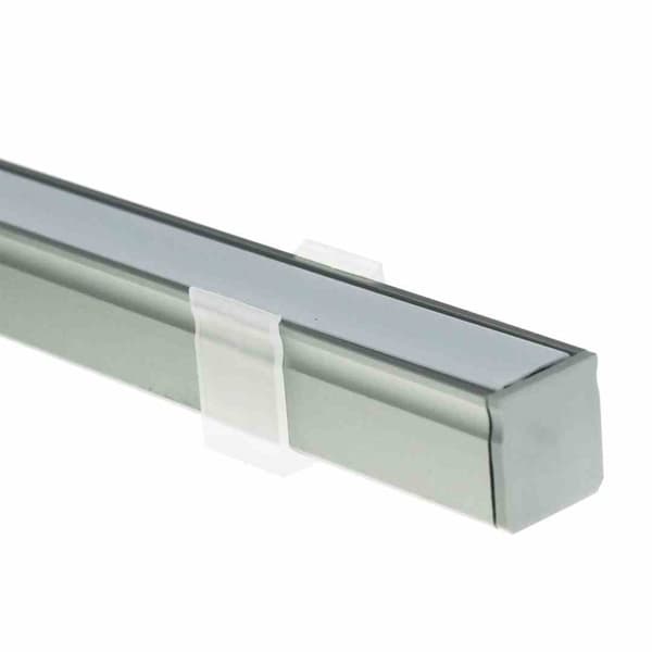 ALUMINIUM SØLV PROFIL TYPE Y 2m + MÆLKELAMPESKÆRM