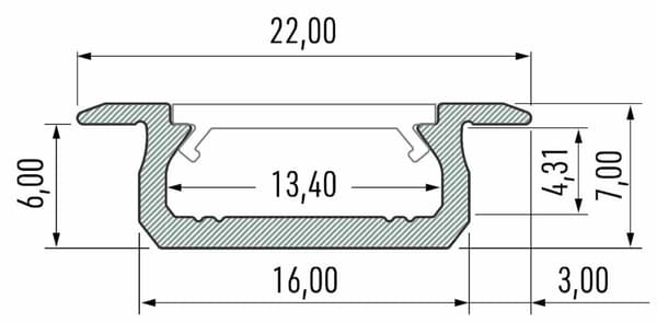 SVART ALUMINIUM PROFIL TYP Z 1m + MJÖLKSKÄRM