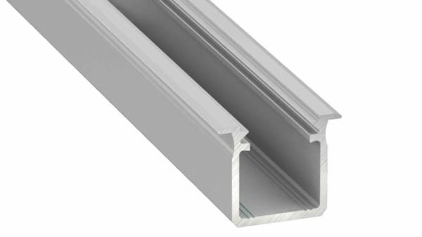 SILVER ALUMINIUM PROFIL TYP G 1m + MJÖLKSKÄRM