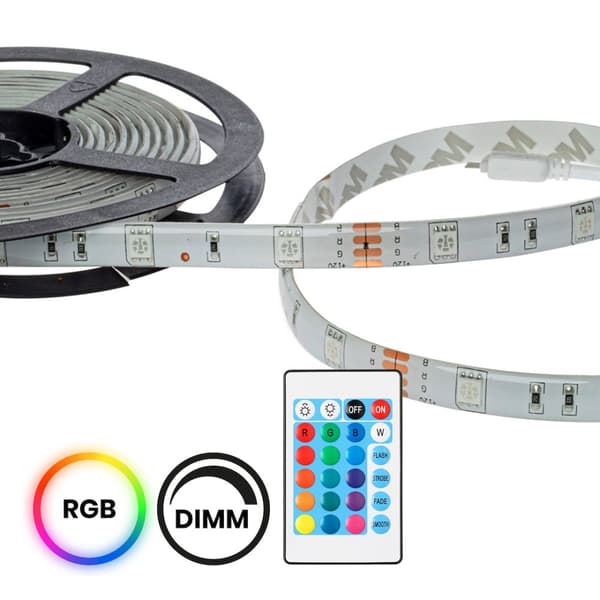 Led RGB Kit 5m IP65 Controller + Fjärrkontroll