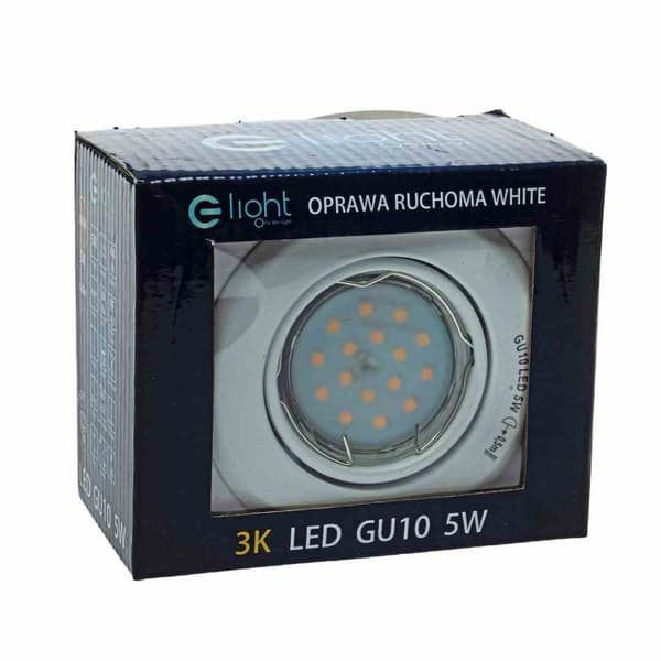 RUND LAMPE GU10 1X5W LED HVID