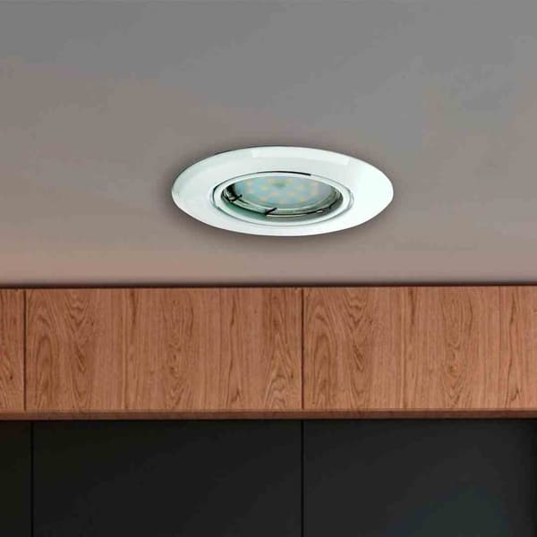 RUND LAMPE GU10 1X5W LED HVID