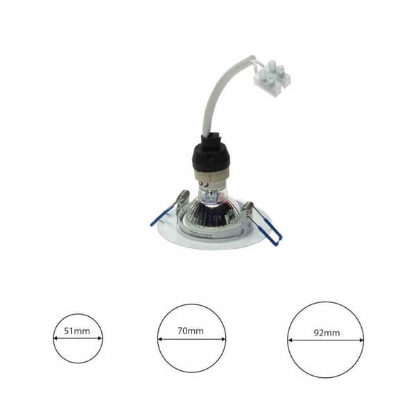 RUND LAMPE GU10 1X5W LED HVID