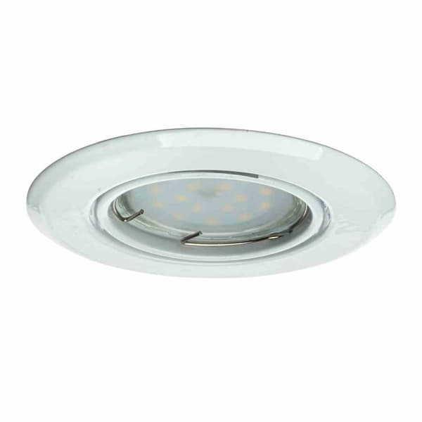 RUND LAMPE GU10 1X5W LED HVID