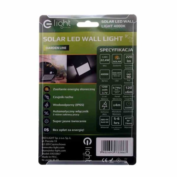 Butterfly Solar Lampa Svart 1,5W