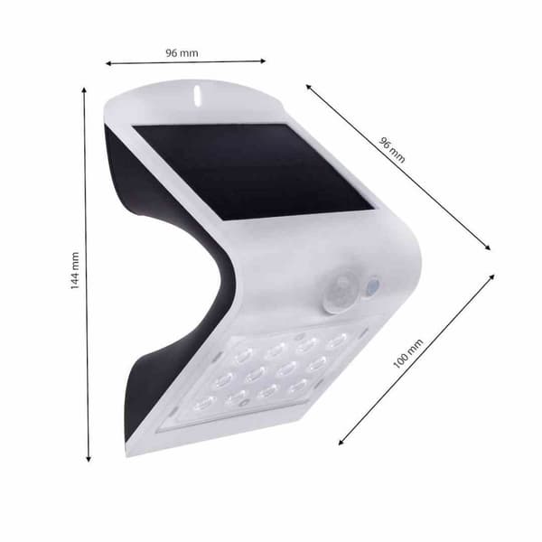 Solar Lampe Butterfly Hvid 1,5W