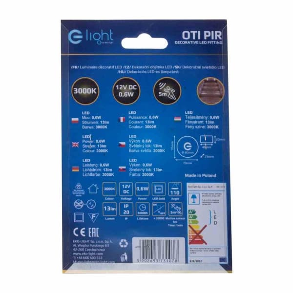 OTI Warm Color 3000K 12V med bevægelsessensor