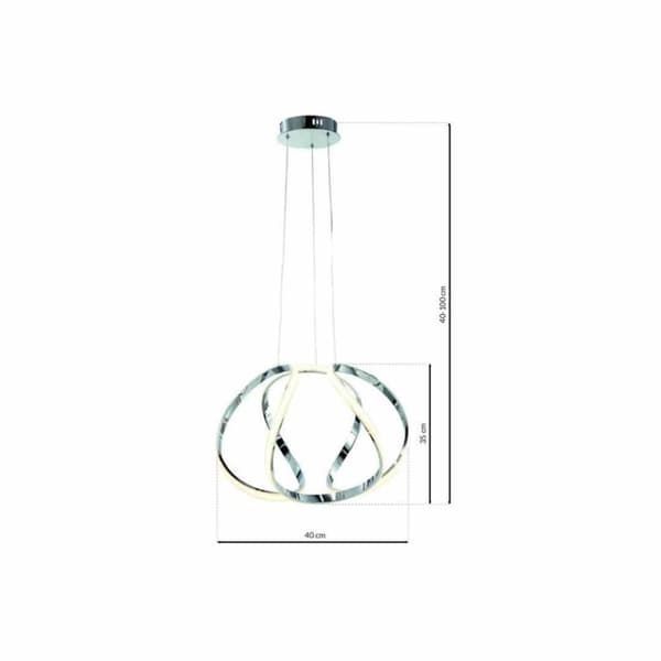 HÄNGLAMPA GLOBE SVART 50W LED