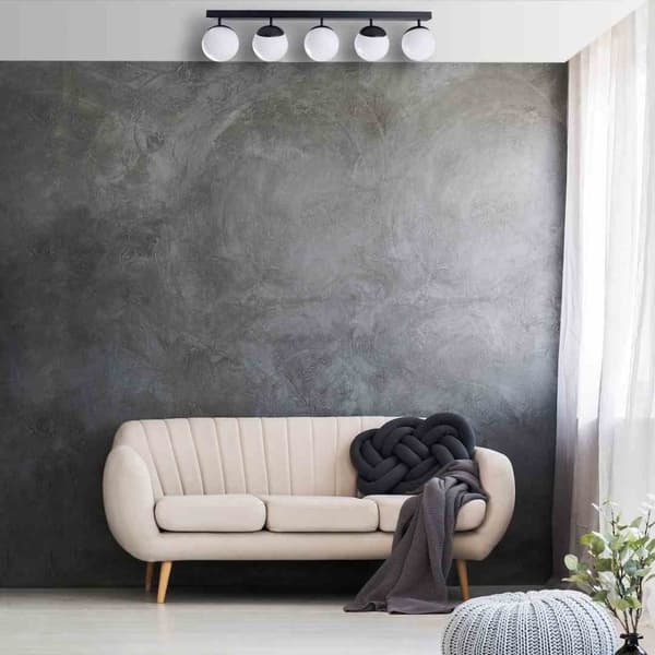 Taklampa SFERA SVART 5xE14
