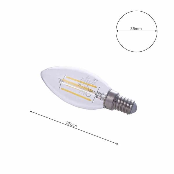 Glödtråd LED-lampa 4W Ljus E14 4000K