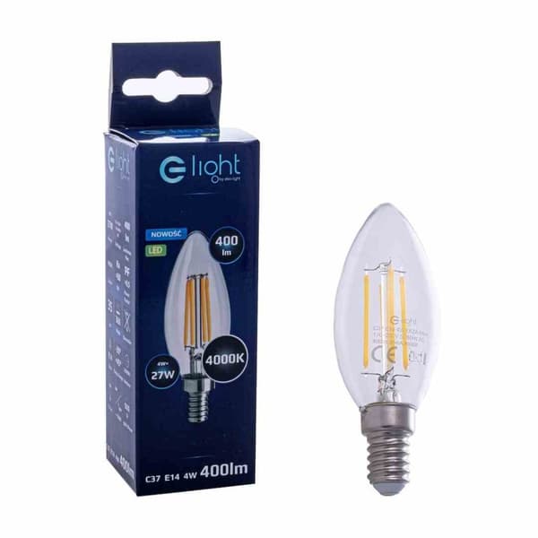 Glödtråd LED-lampa 4W Ljus E14 4000K