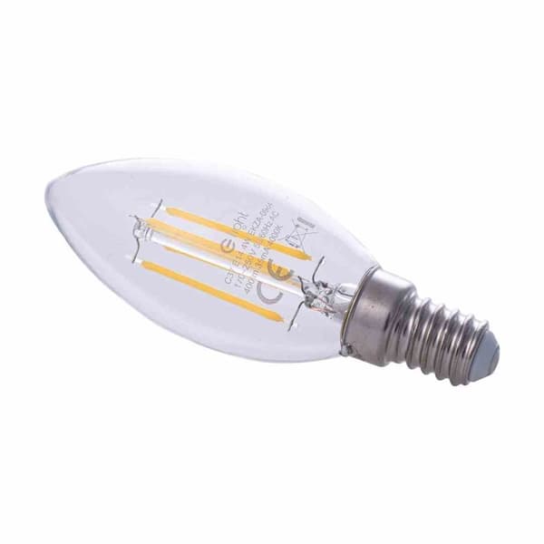 Filament LED pære 4W stearinlys E14 4000K