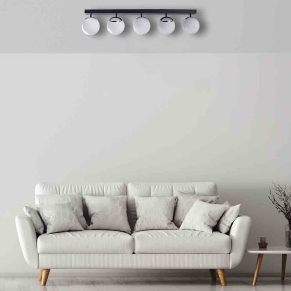 Taklampa SFERA BLACK/CHROME 5xE14