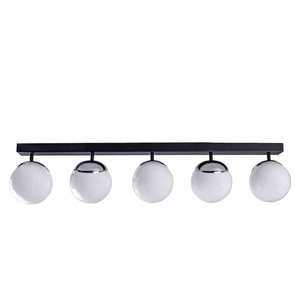 Taklampa SFERA BLACK/CHROME 5xE14