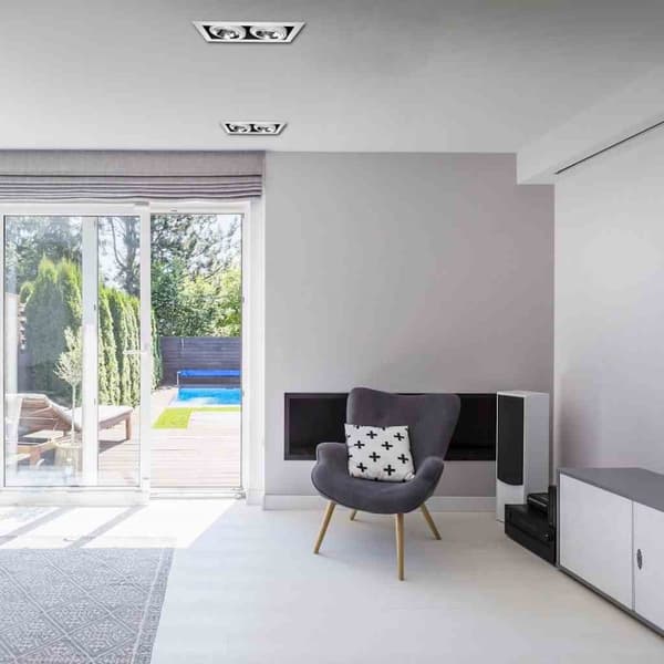 Indbygget lysarmatur Plaza 2xGU10 AR111 Hvid